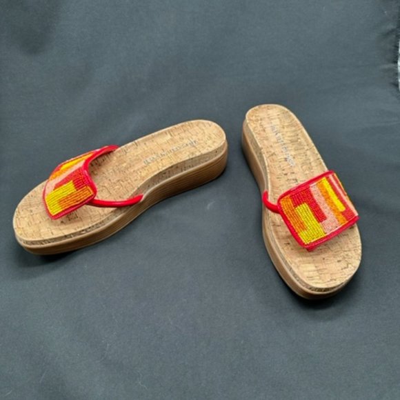 Donald Pliner Platform Slides Size 7 - Picture 1 of 3